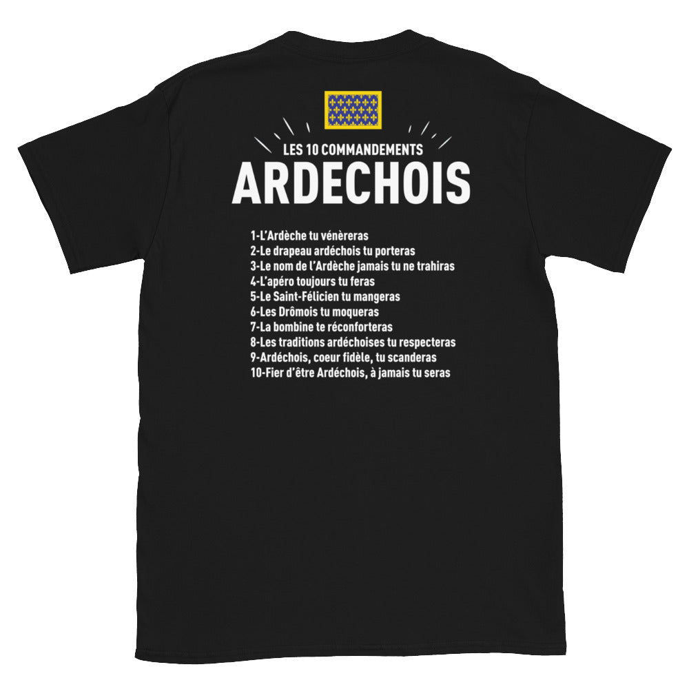 Ardéchois - 10 commandements - T-shirt Standard v - Ici & Là - T-shirts & Souvenirs de chez toi