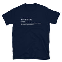 Thumbnail for T-shirt Roumaines bleu marine dos - Définition humoristique et fière