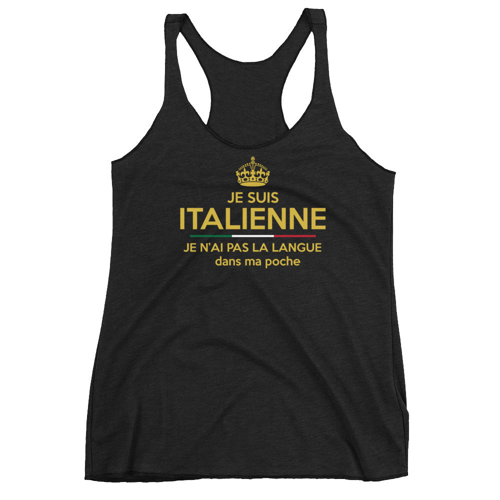 Débardeur Italie - langue dans sa poche - design humoristique
