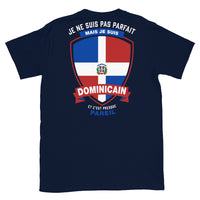 Thumbnail for T-shirt parfait-dominicain noir dos - Je ne suis pas parfait mais