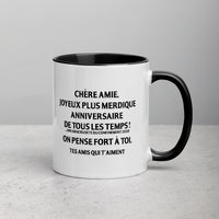 Thumbnail for Amie Joyeux plus merdique anniversaire de tous les temps  r - Mug Tasse Couleurs intérieures - Ici & Là - T-shirts & Souvenirs de chez toi