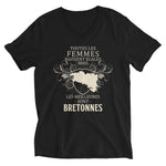 Les meilleures sont Bretonnes - T-shirt col V - Ici & Là - T-shirts & Souvenirs de chez toi