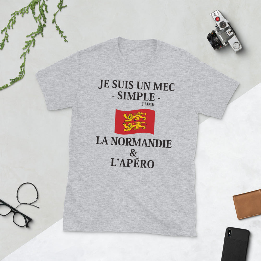 T-shirt Normandie blanc dos - L'Apéro, un moment de partage