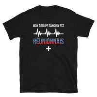 Thumbnail for T-shirt Réunion noir - Fierté du groupe sanguin local
