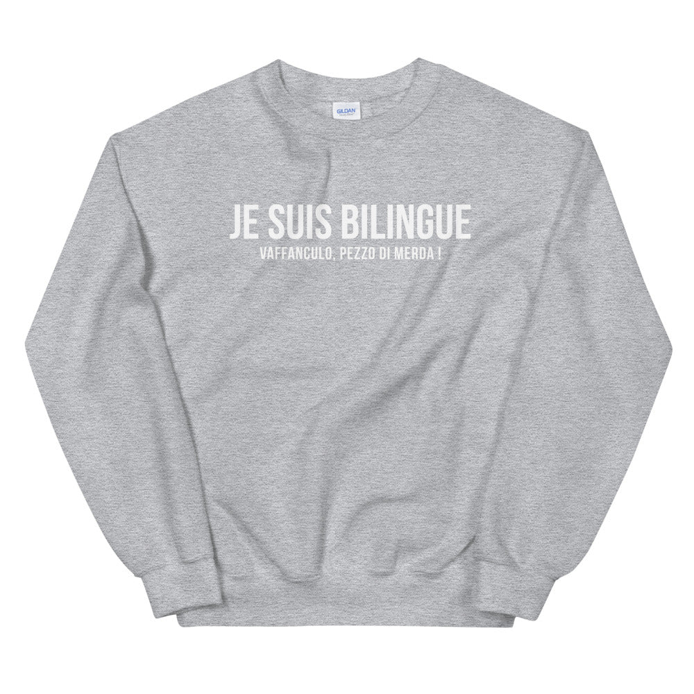 Bilingue Italien - Sweatshirt - Ici & Là - T-shirts & Souvenirs de chez toi