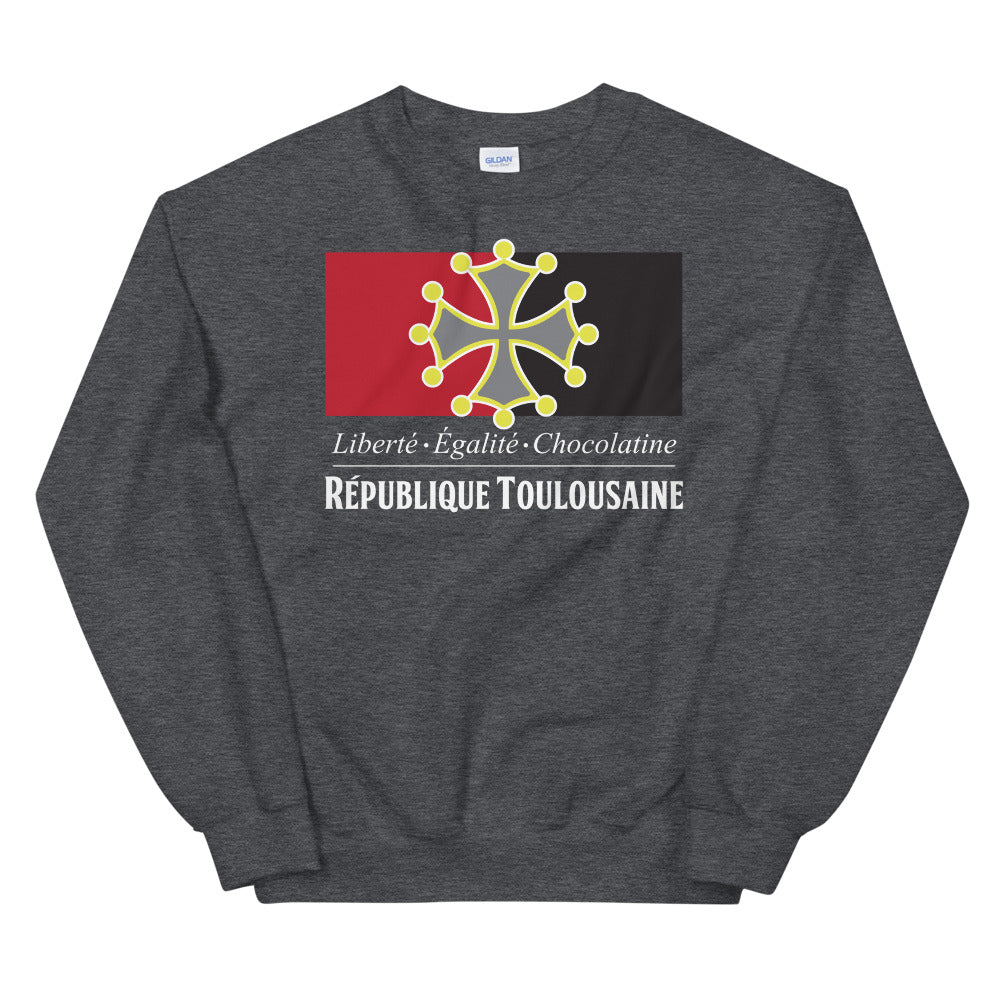 Sweatshirt Toulouse noir - Liberté égalité chocolatine