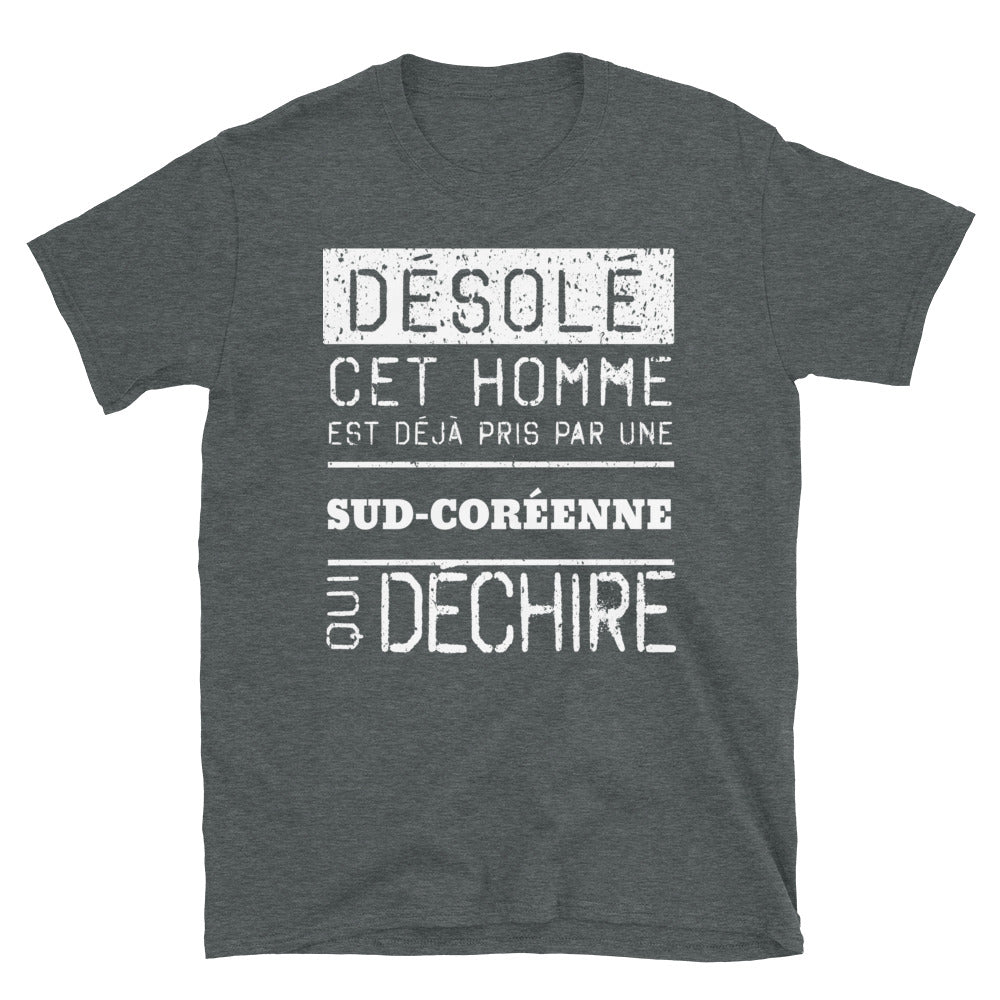 T-shirt Sud-Coréenne bleu marine - Désolé ce mec est pris