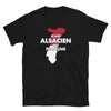 T-shirt Alsace noir - carte et drapeau Rot un Wiss