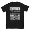 T-shirt Charentaise noir - Désolé ce mec est pris par une fille qui déchire