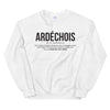Sweatshirt Ardéchois gris sport - Définition drôle et chaleureuse