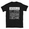 T-shirt Lozère noir - Désolé ce mec est pris par une fille qui déchire