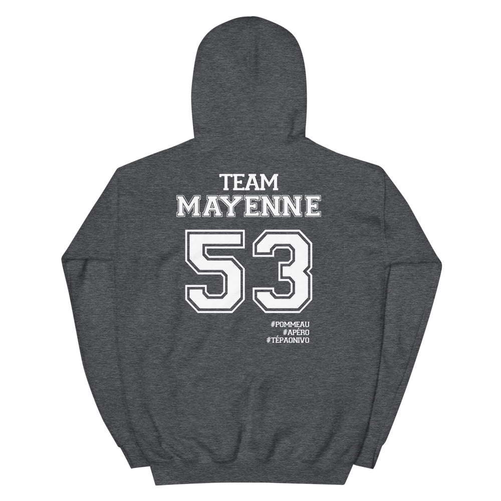Sweatshirt Mayenne 53 bleu marine dos - Confort et style local