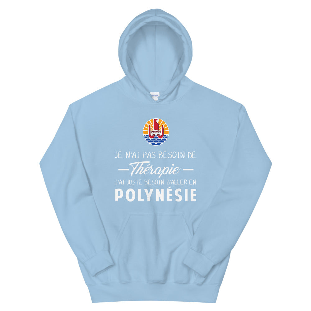 Sweatshirt Polynésie noir dos - Pas besoin de thérapie
