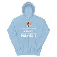 Thumbnail for Sweatshirt Polynésie noir dos - Pas besoin de thérapie