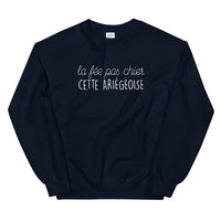 Thumbnail for Sweatshirt Ariège gris sportif dos - fée pas chier cette Ariégeoise