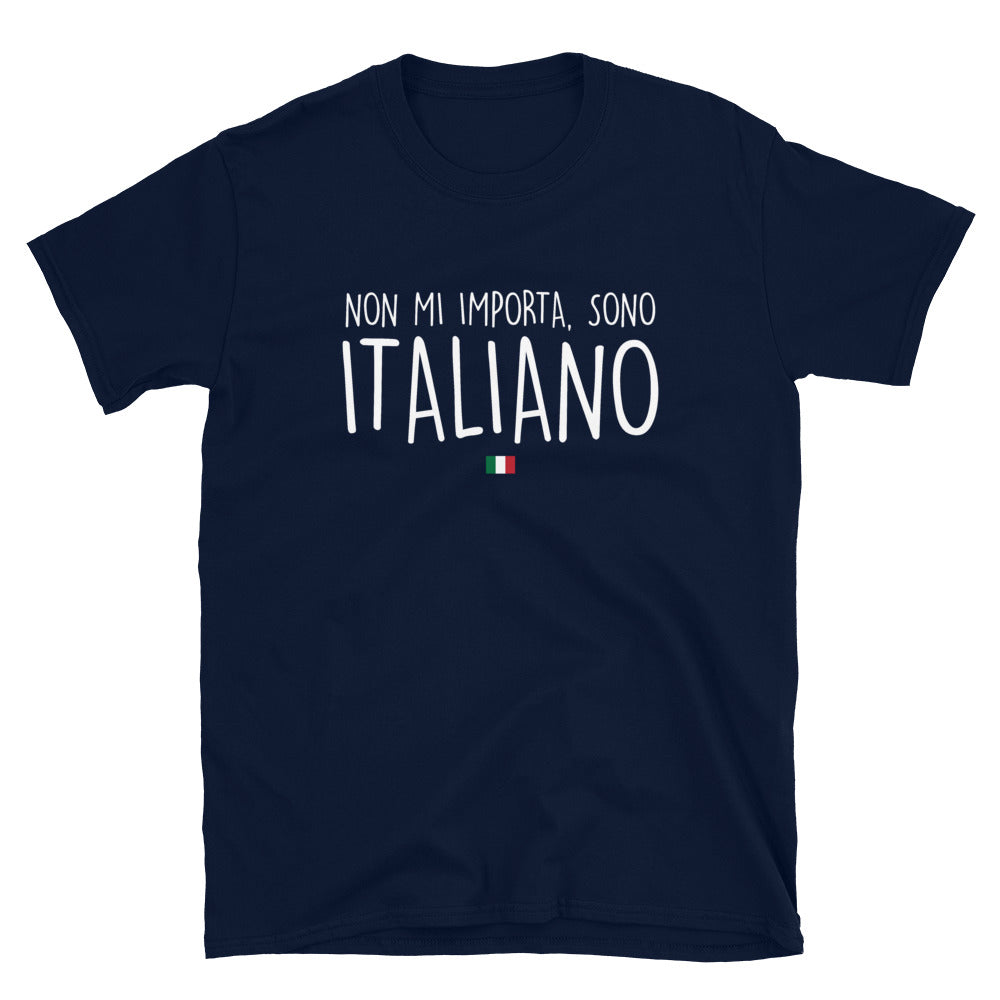 T-shirt Italie noir dos - Je m'en fous, je suis Italien !