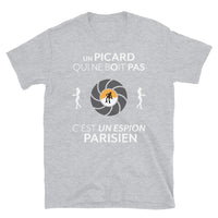 Thumbnail for T-shirt Picardie gris sport - Le gars qui ne boit pas c'est un espion
