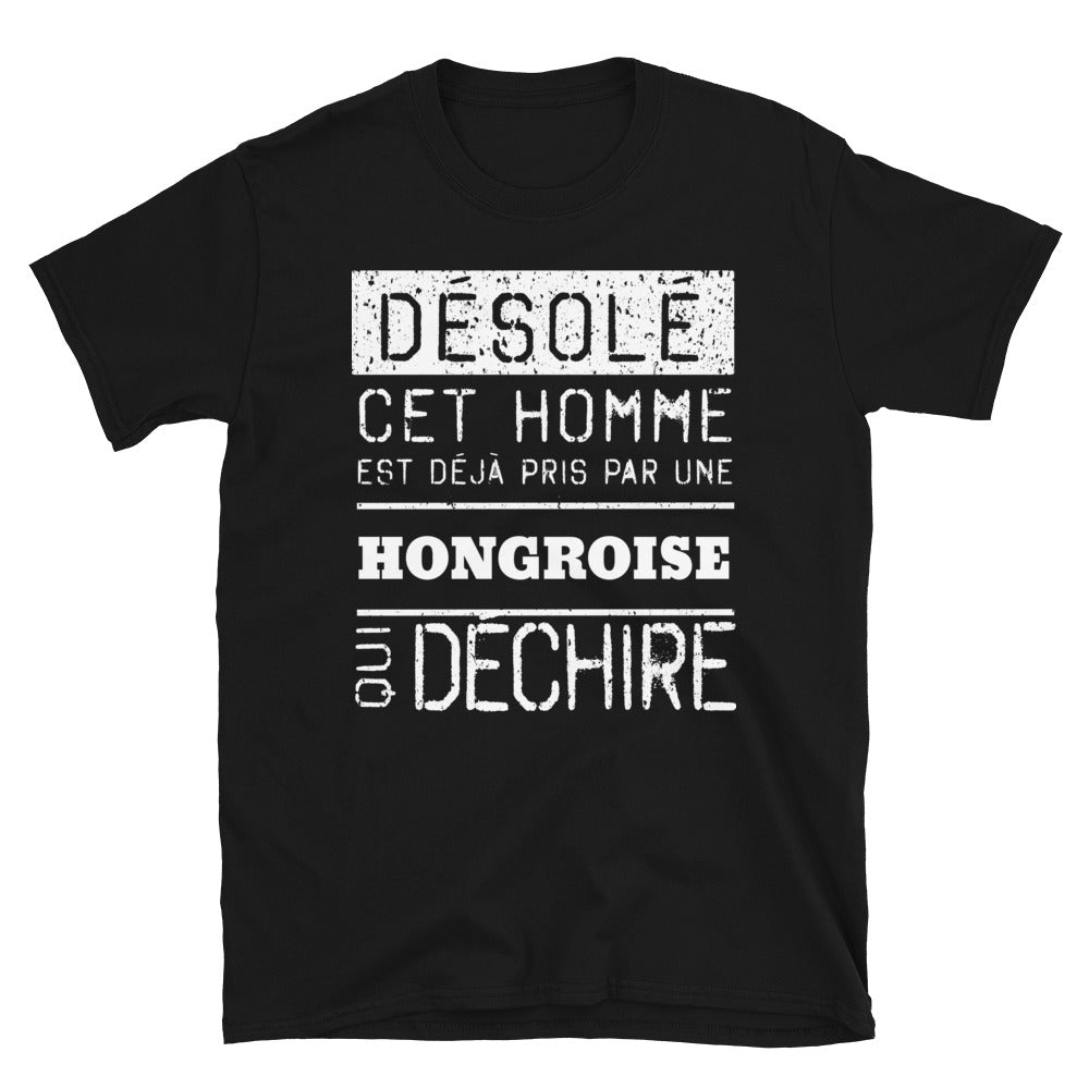 T-shirt Hongroise noir - Désolé ce mec est pris