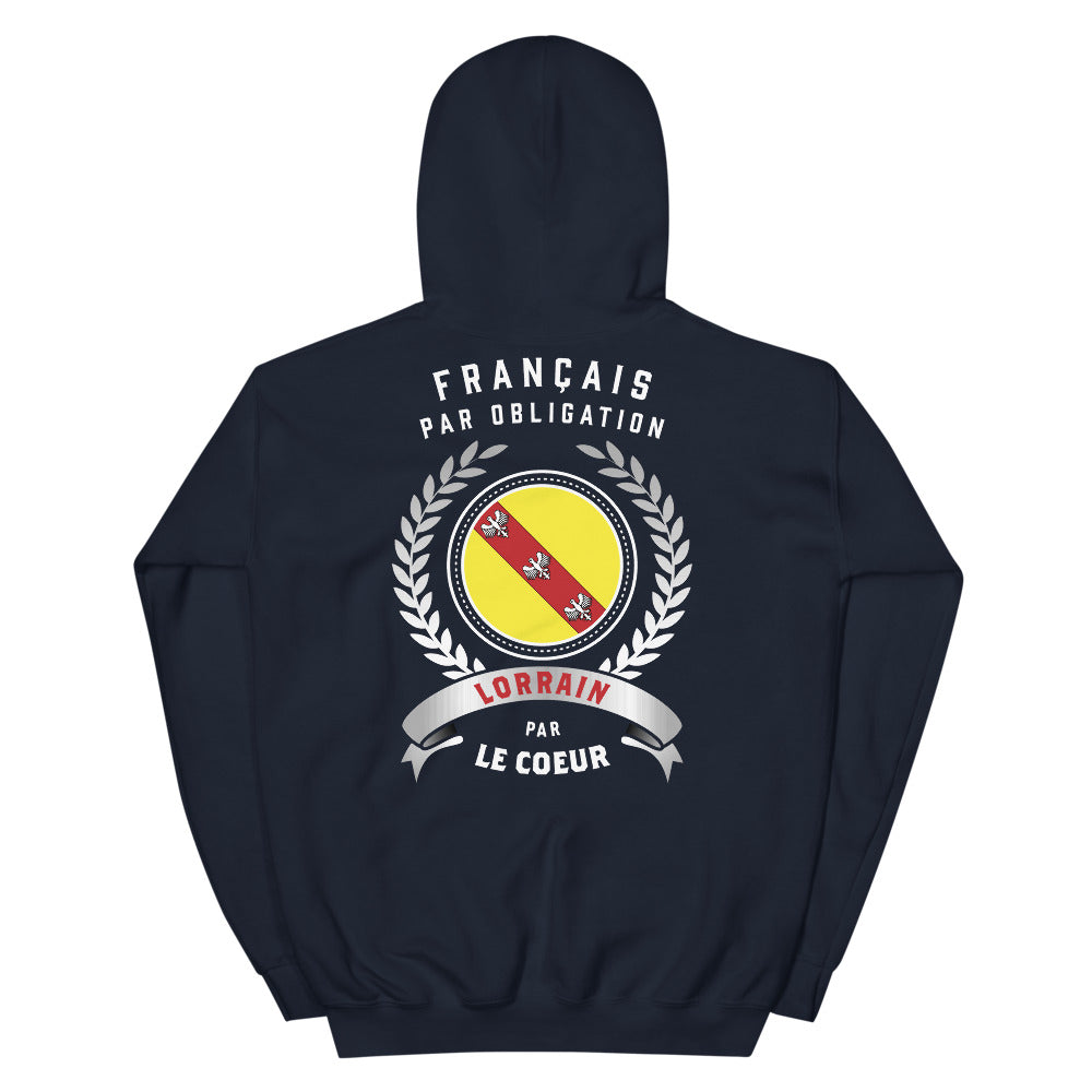 Lorrain par le coeur - Sweatshirt à capuche - Ici & Là - T-shirts & Souvenirs de chez toi