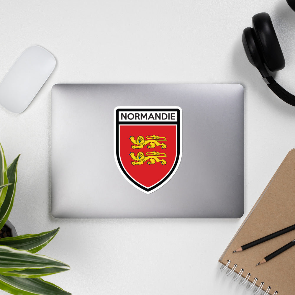 Autocollant Normandie - Blason aux deux lions Léopardés