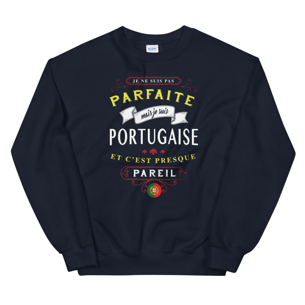 Sweatshirt Portugal bleu marine - Je ne suis pas parfaite mais...