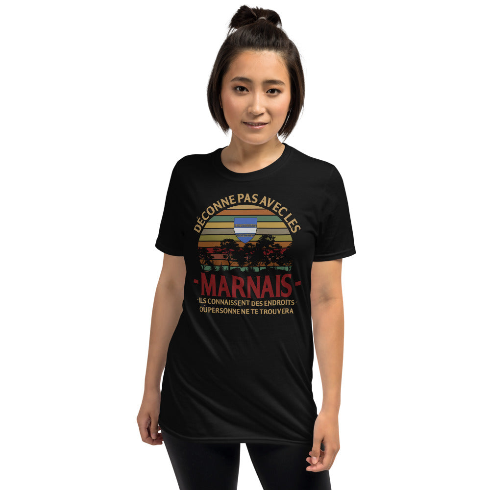 T-shirt Marnais bleu marine dos - Fierté locale et humour