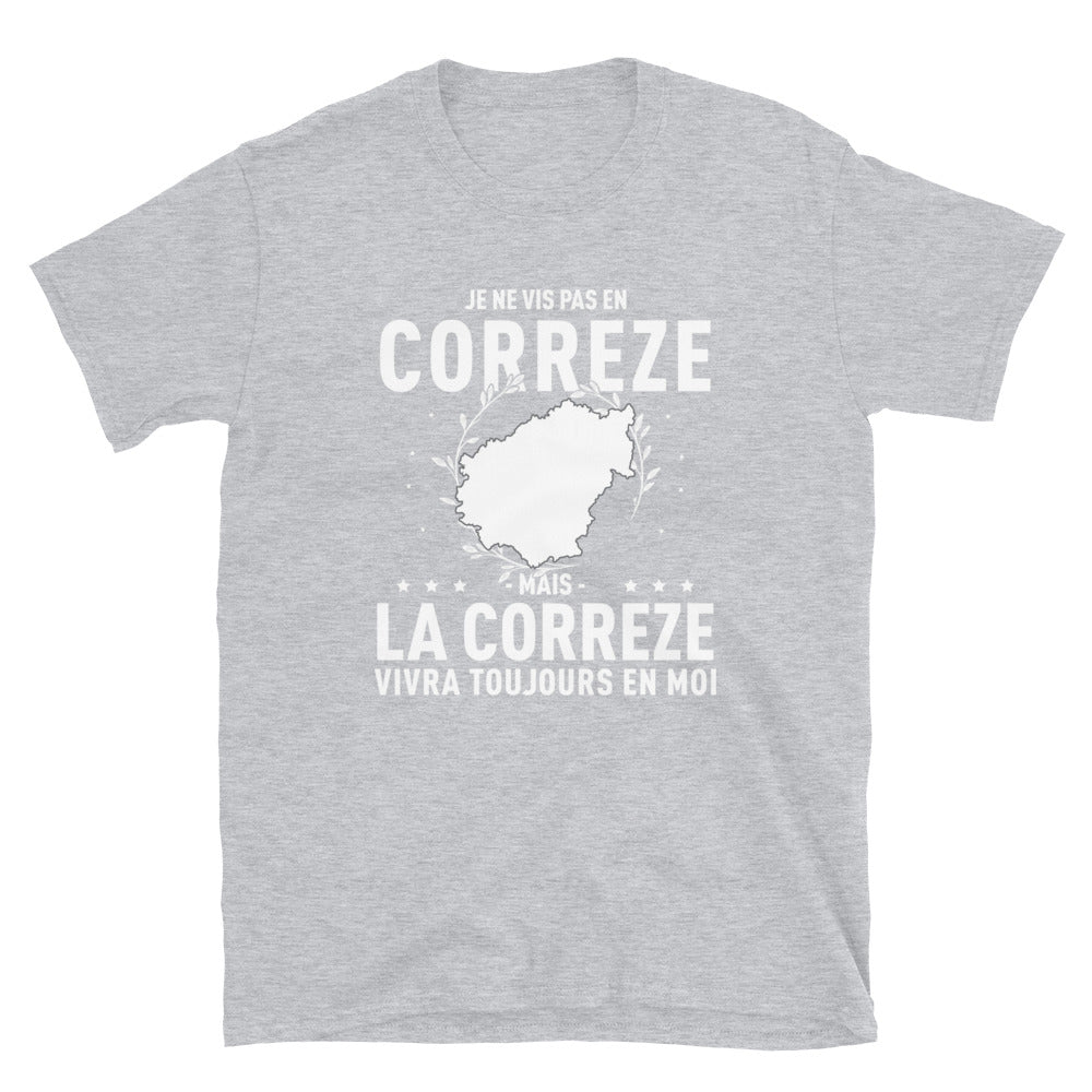 T-shirt Corrèze gris sport - La fierté locale en coton doux