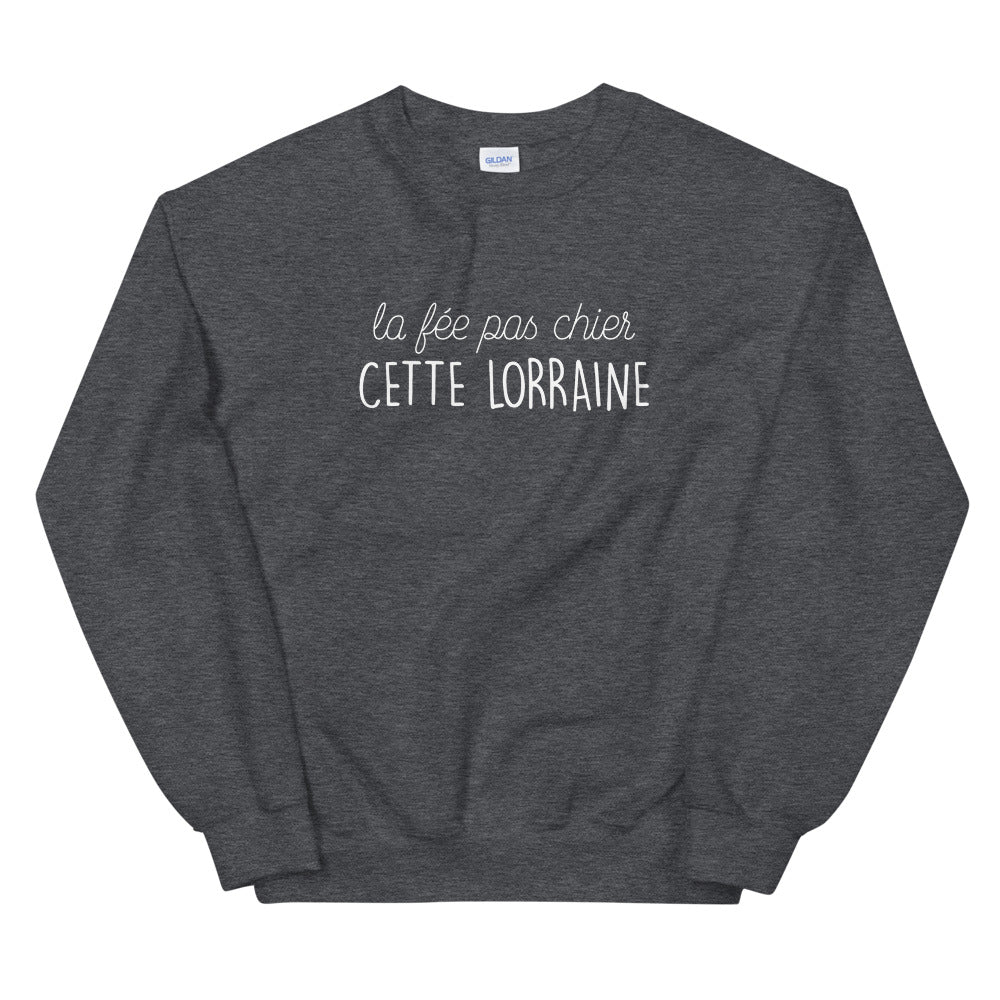 Sweatshirt Lorraine noir - fée pas chier cette Lorraine