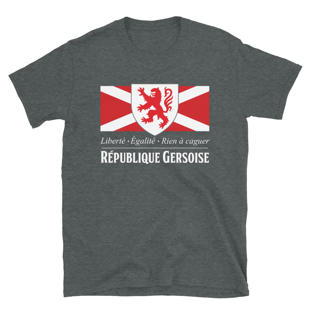 République Gersoise - Drapeau de l'union gasconne et blason du Gers - T-shirt Standard - Ici & Là - T-shirts & Souvenirs de chez toi