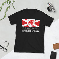 Thumbnail for T-shirt Gers bleu marine dos - Drapeau de l'union gasconne