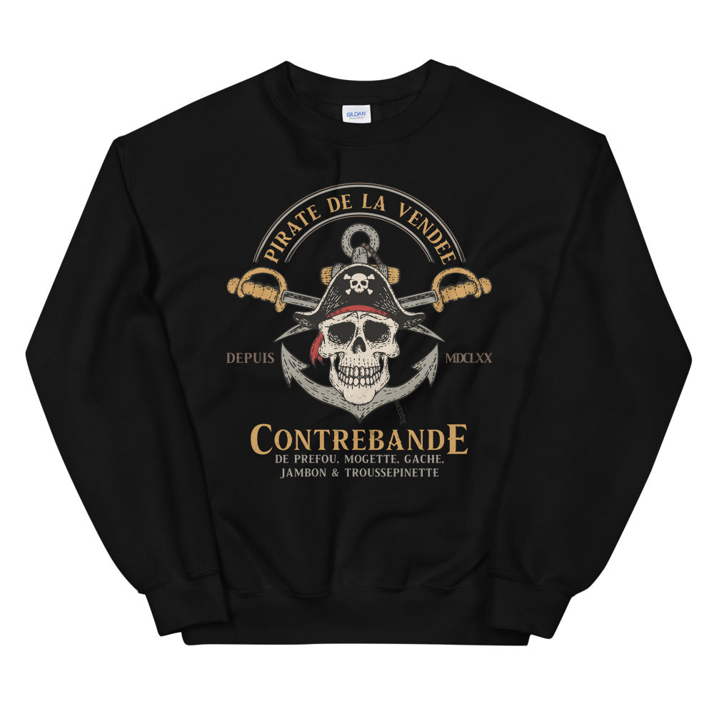 Sweatshirt Vendée noir - Fierté des pirates locaux