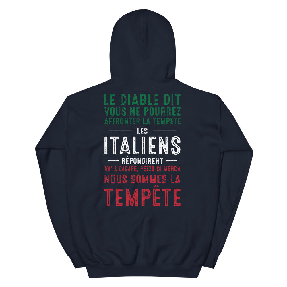 Sweatshirt Italie bleu marine dos - Douceur et fierté à chaque port