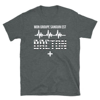 Thumbnail for T-shirt Bretagne gris foncé chiné - Fierté de groupe sanguin breton