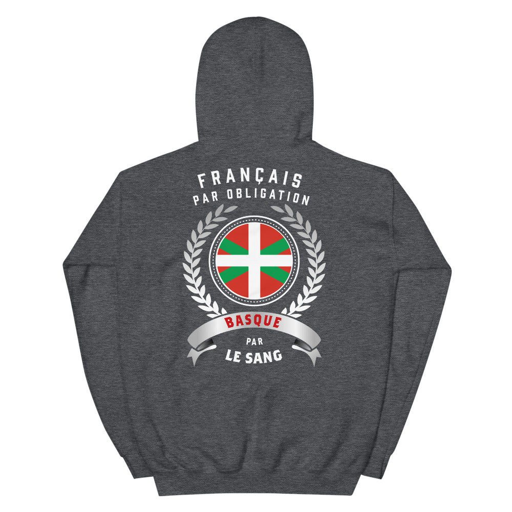 Basque par le sang - Sweatshirt à capuche - Ici & Là - T-shirts & Souvenirs de chez toi