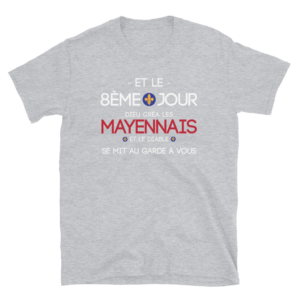 T-shirt Mayennais gris sport - design légendaire avec humour