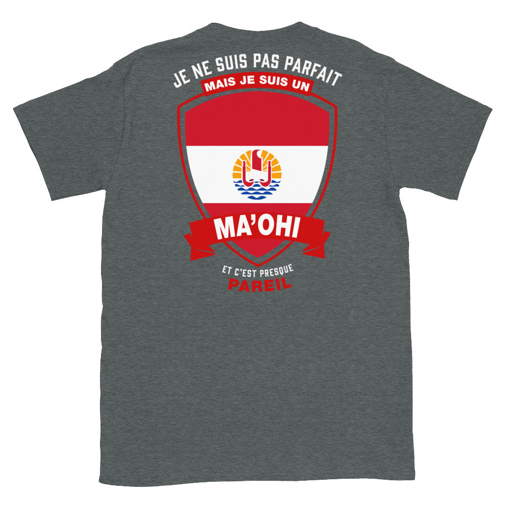 T-shirt Polynésien bleu marine - Je ne suis pas parfait mais