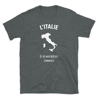 Thumbnail for T-shirt Italie gris foncé chiné - Mon histoire commence avec fierté