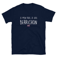Thumbnail for T-shirt Berry gris foncé chiné - Je m'en fous, je suis Berrichon dos