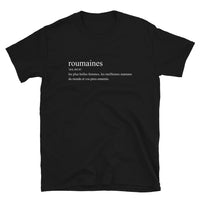 Thumbnail for T-shirt Roumaines noir - Définition humoristique et fière