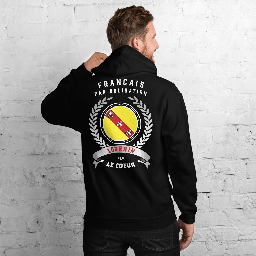 Sweatshirt Lorrain gris foncé dos - Confort et fierté locale