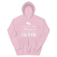 Thumbnail for Ile D'yeu Thérapie - Sweatshirt à capuche - Ici & Là - T-shirts & Souvenirs de chez toi