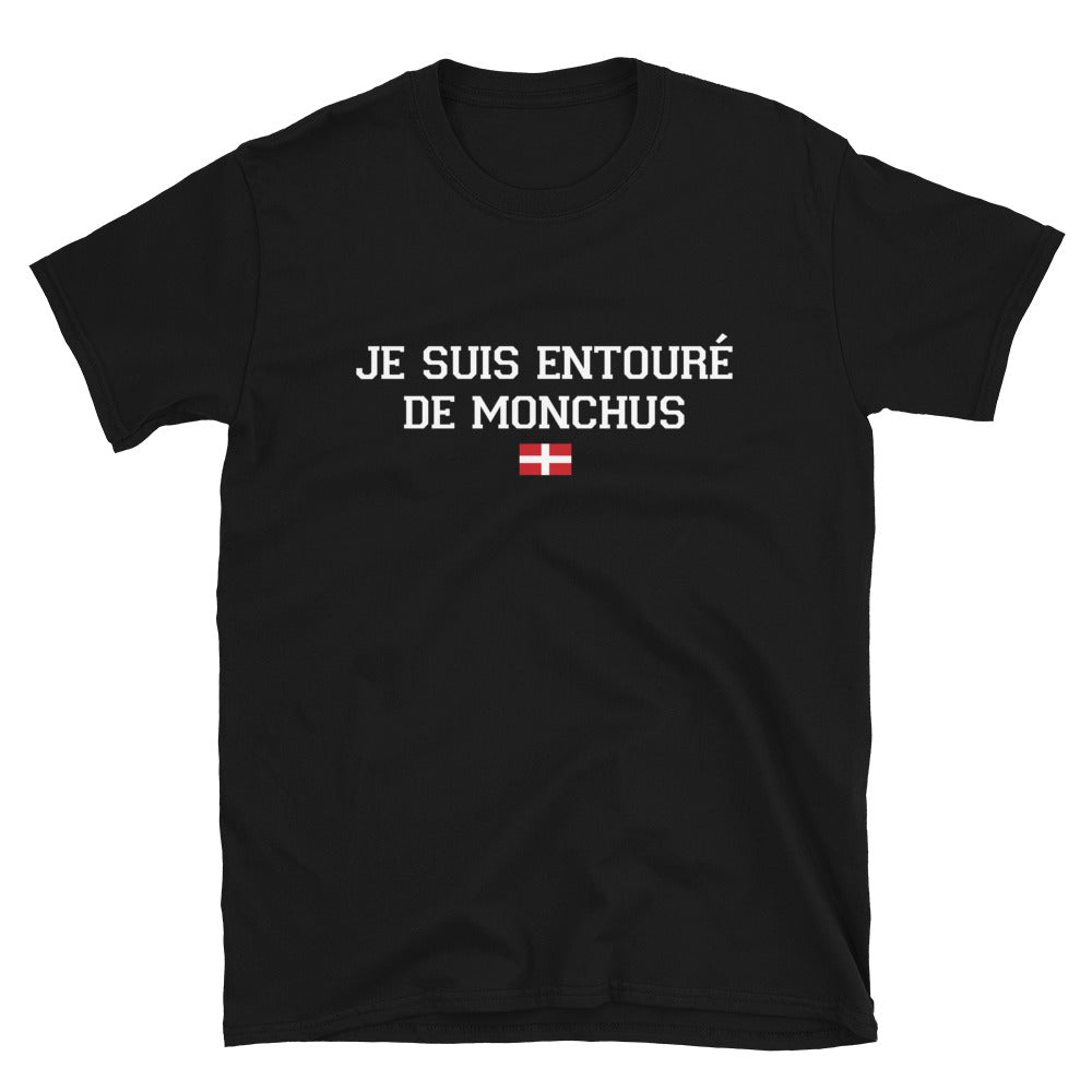 T-shirt Savoie noir - Je suis entouré de Monchu