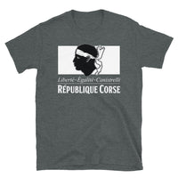 Thumbnail for T-shirt Corse gris foncé - Liberté, égalité et canistrelli