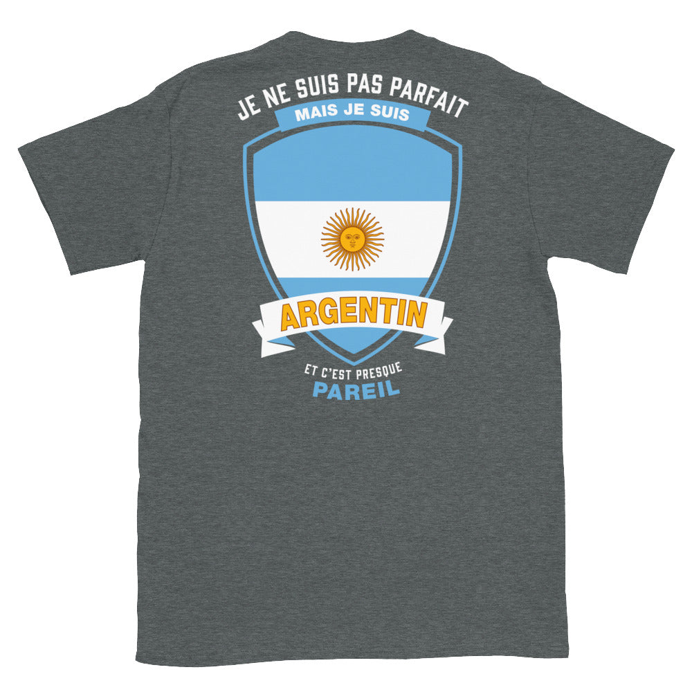 T-shirt Argentine bleu marine - Je ne suis pas parfait mais.