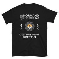 Thumbnail for T-shirt Normandie noir - L'espion qui ne boit pas