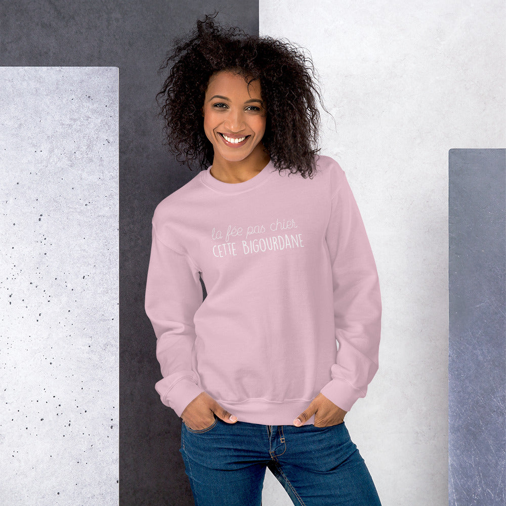 Sweatshirt Bigourdane gris foncé dos - fée pas chier cette bigourdane