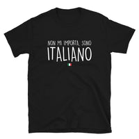 Thumbnail for T-shirt Italie noir - Je m'en fous, je suis Italien !