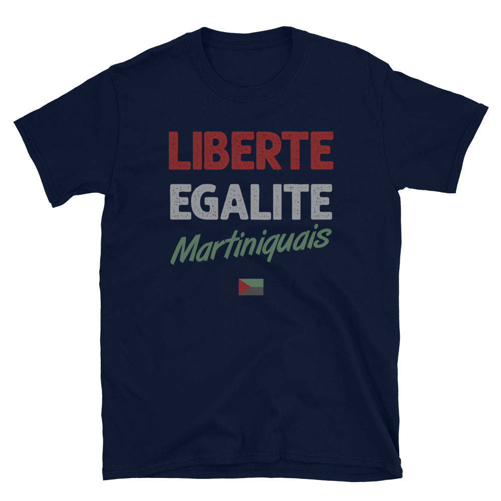 T-shirt Martinique gris foncé - Liberté, Égalité, fierté locale