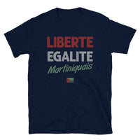 Thumbnail for T-shirt Martinique gris foncé - Liberté, Égalité, fierté locale