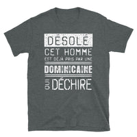 Thumbnail for T-shirt République Dominicaine gris foncé - Désolé ce mec est pris